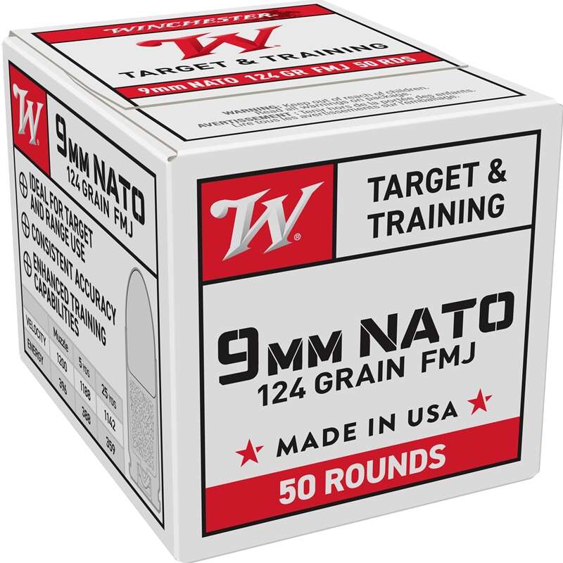 Ammunition Winchester Ammunition USA WHITE BOX 9mm WIN USA 9MM NATO 124GR FMJ 50/1000